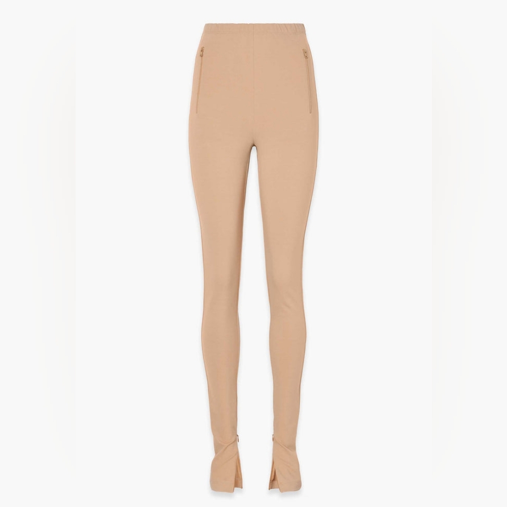 Wardrobe.nyc Side Zip Leggings In Camel